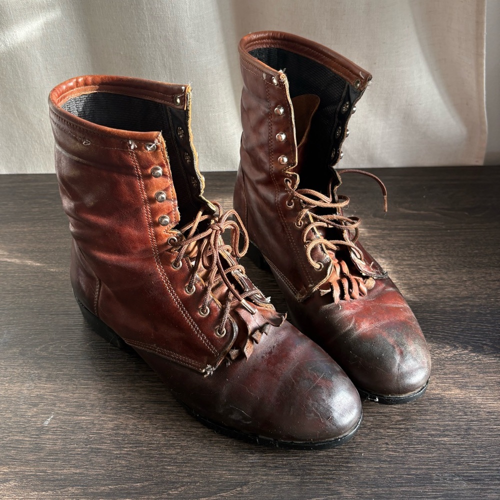 Vintage J Chisholm Packer Ranch Boots 74990 Size US 8 Men’s